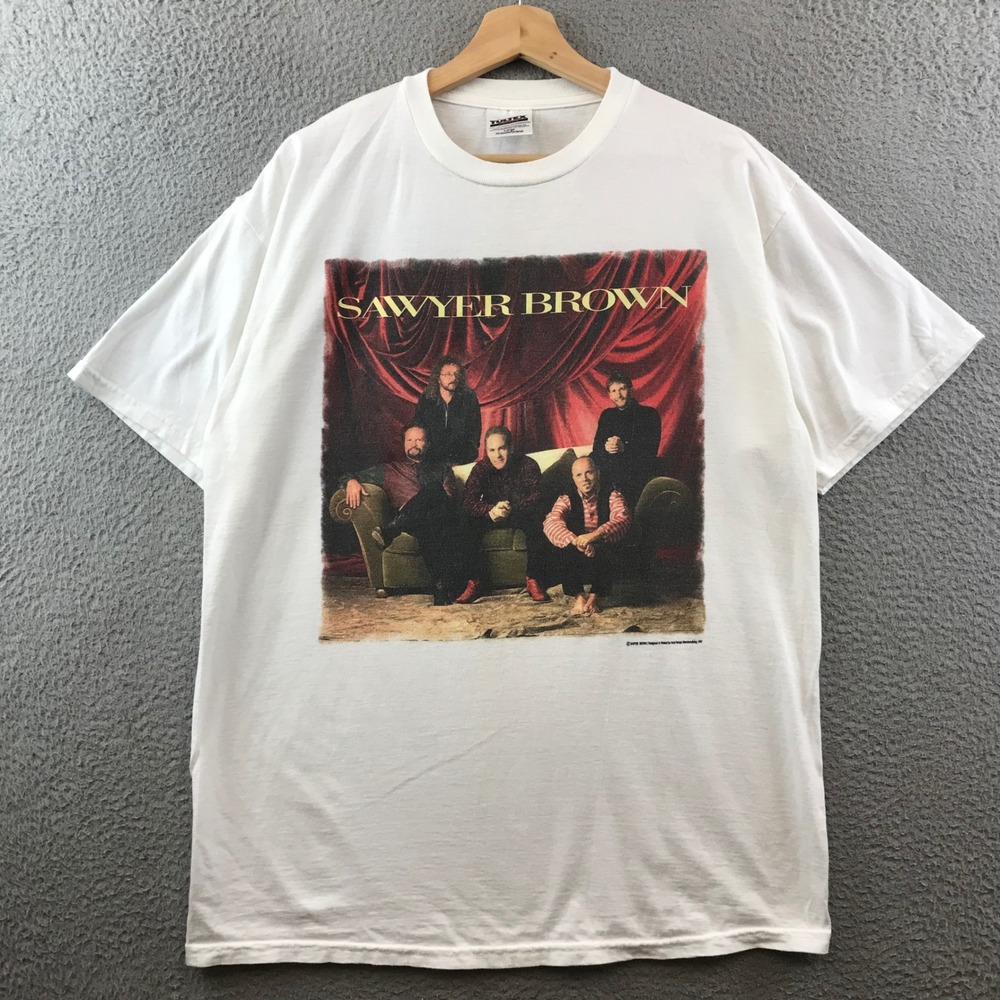 Vintage Sawyer Brown Band T Shirt 1997 Graphic Print Tultex Large Mens